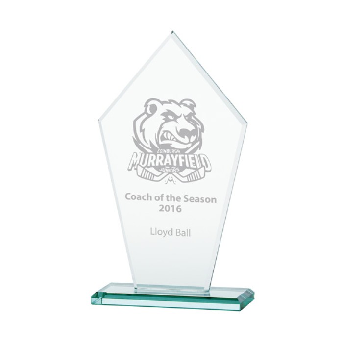 VICTORY JADE GLASS AWARD - 215MM - AVAILABLE IN 3 SIZES